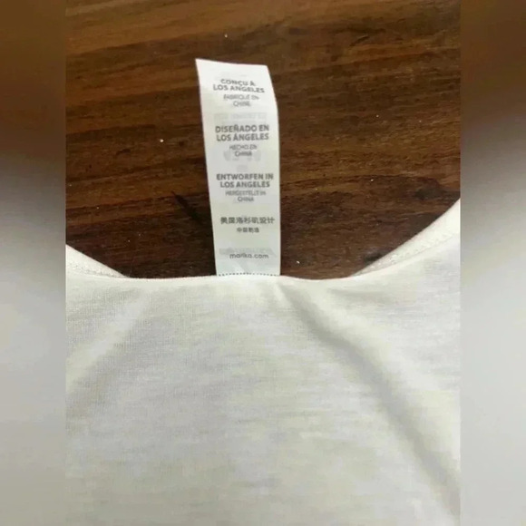 2/$12 Marika Essential Cropped Tank White Size Large Raw Hem Relaxed Fit Active - Picture 7 of 11